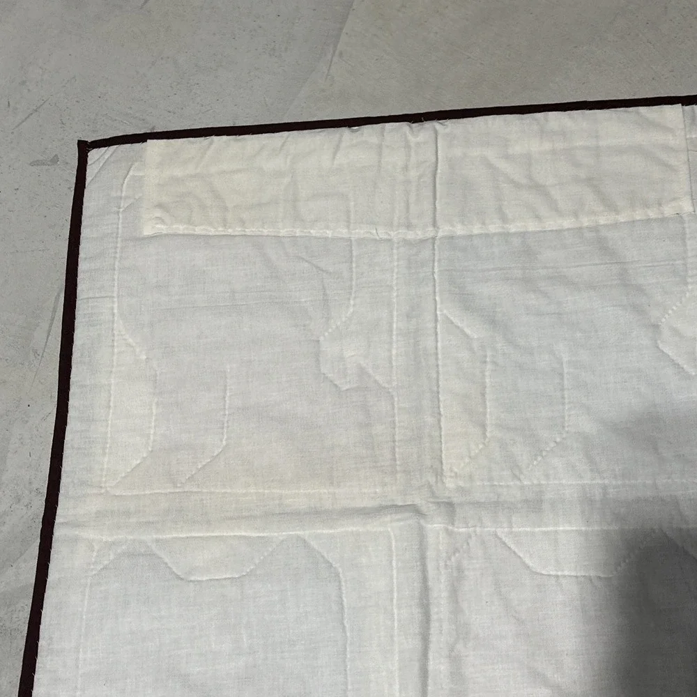 Kitty Cat Quilt Wall Hanging Handstitched Artwork SZ 20x25 Baby Blue Pink